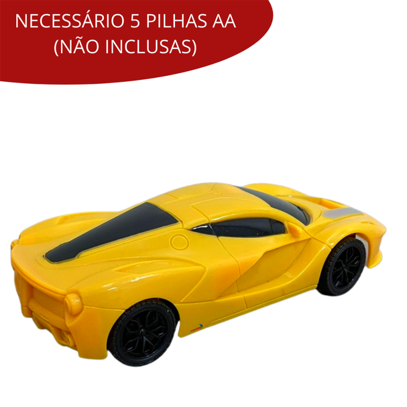 Carrinho Controle Remoto 1:16 Importway Com Luzes Amarelo