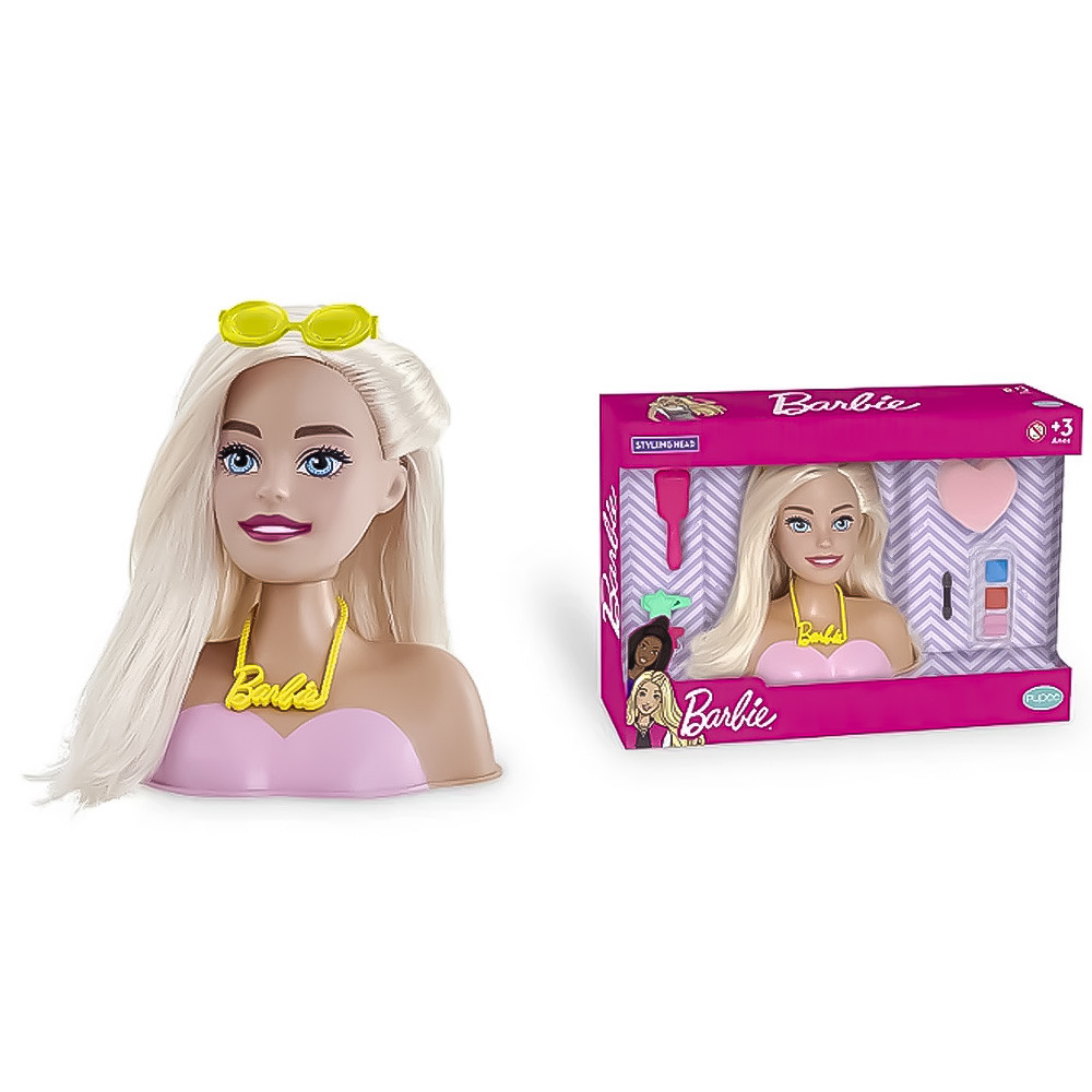 Brinque De Salão De Beleza Com Barbie E Cartela De Maquiagem